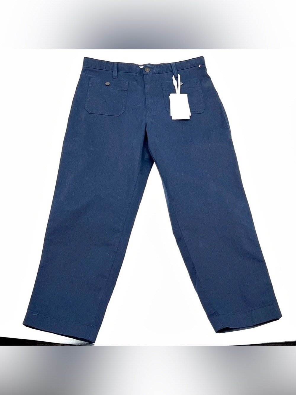 J099 Tommy Hilfiger Straight Leg Cotton Pants Size 10 NWT